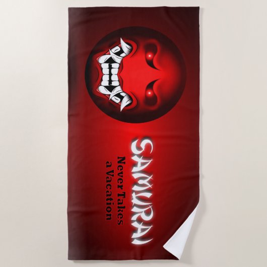 Serviette De Plage Samouraïmoji ビーチタオル (正面)