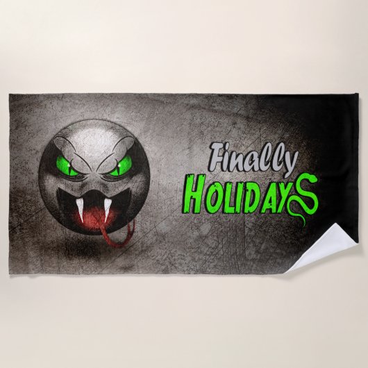 Serviette De Plage Snakemoji Vintage ビーチタオル (正面)