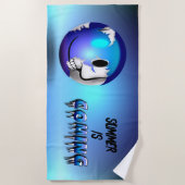 Serviette De Plage Walkermoji ビーチタオル (正面)