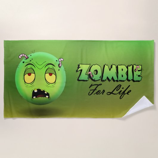 Serviette De Plage Zombiemoji ビーチタオル (正面)