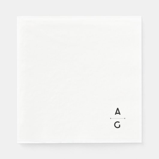 Serviette en papier de mariage "Lettrus" スタンダードランチョンナプキン (正面)