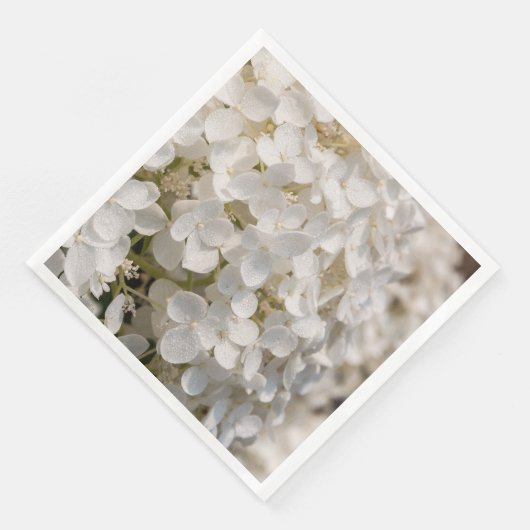 Serviette en papier, fleurs blanche (コーナー)