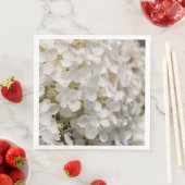 Serviette en papier, fleurs blanche (インサイチュ)