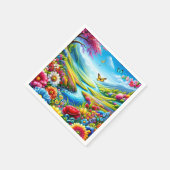 Serviette en papier jolie fleurs スタンダードカクテルナプキン (角)