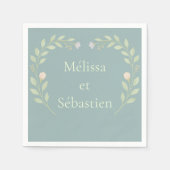 Serviette en papier pour mariage personnalisable スタンダードカクテルナプキン (正面)