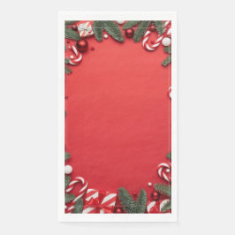 Serviette en Papier "Rouge & Canne à Sucre" 