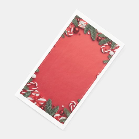 Serviette en Papier "Rouge & Canne à Sucre"  (コーナー)