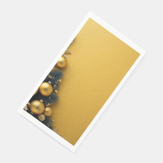 Serviette en Papier "Sapin sur Fond Doré"  (コーナー)