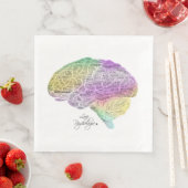 Serviette En Papier Serviette cerveau texte psycho (インサイチュ)