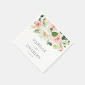 Serviette En Papier Serviette Mariage Avec Fleurs  スタンダードカクテルナプキン (角)