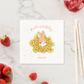 Serviette papier personnalisé anniversaire Lapin スタンダードカクテルナプキン (インサイチュ)