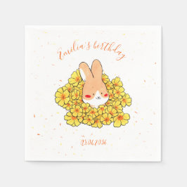Serviette papier personnalisé anniversaire Lapin スタンダードカクテルナプキン