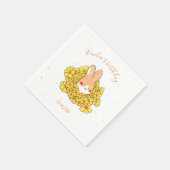 Serviette papier personnalisé anniversaire Lapin スタンダードカクテルナプキン (角)