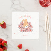 Serviette papier personnalisé anniversaire Lapin スタンダードカクテルナプキン (インサイチュ)