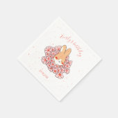 Serviette papier personnalisé anniversaire Lapin スタンダードカクテルナプキン (角)