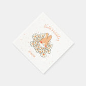 Serviette papier personnalisé anniversaire Lapin スタンダードカクテルナプキン (角)