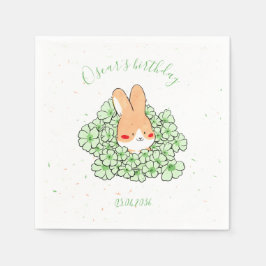 Serviette papier personnalisé anniversaire Lapin スタンダードカクテルナプキン