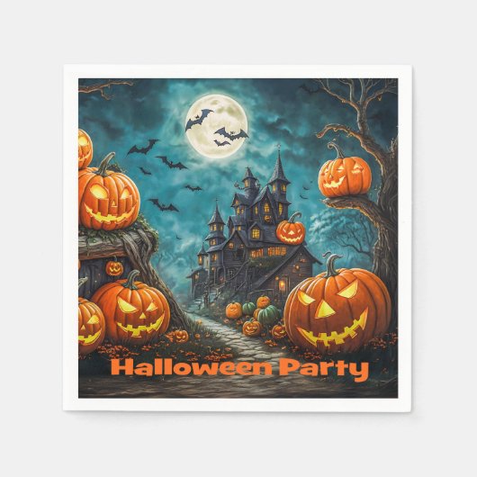 Servietten für eine Halloween Party スタンダードカクテルナプキン (正面)