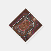 servietten mit schildkröte im aborigines stil スタンダードカクテルナプキン (角)