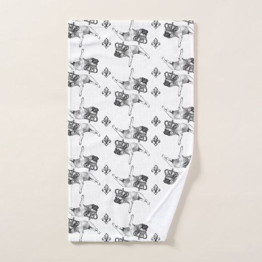 Serviettes Bouledogue Francais バスタオルセット (ハンドタオル)