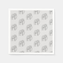 Serviettes d'anniversaire à motif éléphanteau fant スタンダードカクテルナプキン