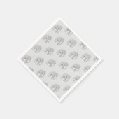 Serviettes d'anniversaire à motif éléphanteau fant スタンダードカクテルナプキン (角)