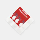Serviettes en Papier Merry Christmas – Rouge 縁ありカクテルナプキン (角)