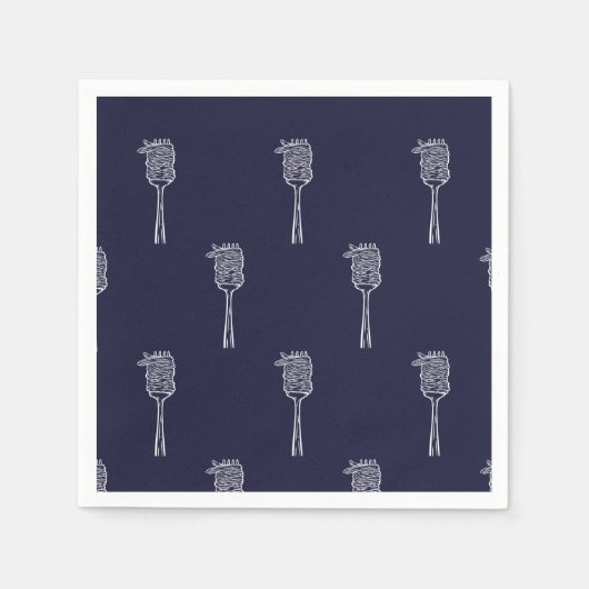 Serviettes en papier - Pasta Lover - Spaghetti スタンダードカクテルナプキン (正面)