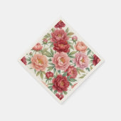 Serviettes en papier pivoine – Décoration de table スタンダードカクテルナプキン (角)