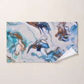 Serviettes motif abstrait marbre. バスタオルセット (ハンドタオル)