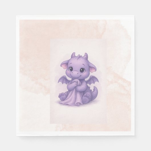 servilleta baby dinosaurio スタンダードランチョンナプキン (正面)