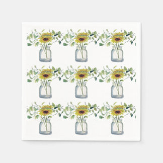 Servilleta con diseño de florero y mar スタンダードカクテルナプキン