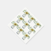 Servilleta con diseño de florero y mar スタンダードカクテルナプキン (角)