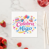 Servilleta de Papel con Diseño “Celebra Conmigo” | スタンダードカクテルナプキン (インサイチュ)