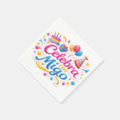 Servilleta de Papel con Diseño “Celebra Conmigo” | スタンダードカクテルナプキン (角)