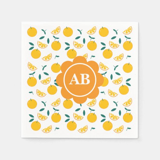 Servilleta de papel diseño naranjas スタンダードカクテルナプキン (正面)
