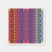 Servilleta Diseño Andino Azul, Naranja y Magenta スタンダードカクテルナプキン (正面)