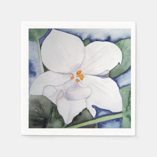 Servilleta papel violeta africana en acuarela スタンダードカクテルナプキン