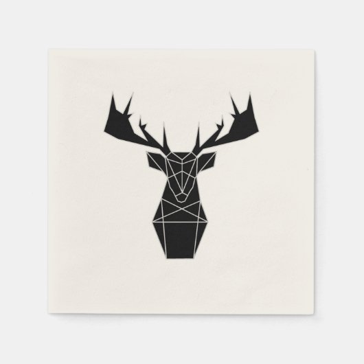 Servilletas ciervo negro スタンダードカクテルナプキン (正面)