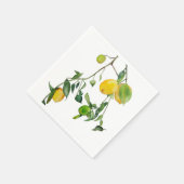 Servilletas con acuarela de limones スタンダードカクテルナプキン (角)
