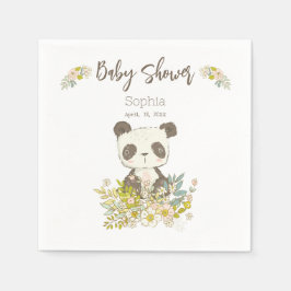 Servilletas de papel Baby Shower Panda スタンダードカクテルナプキン