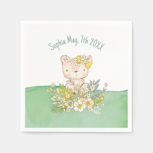 Servilletas de papel de la colección Little Bear スタンダードカクテルナプキン (正面)