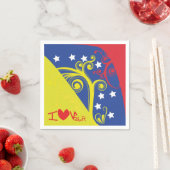 Servilletas I Love Venezuela スタンダードカクテルナプキン (インサイチュ)