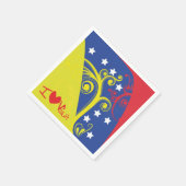 Servilletas I Love Venezuela スタンダードカクテルナプキン (角)