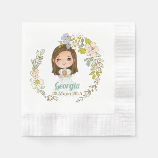 Servilletas Primera Comunión GEORGIA 縁ありカクテルナプキン
