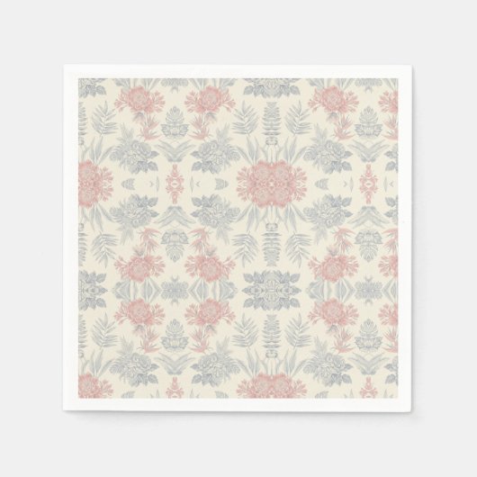 servilletasbotánico, flores acuarela,decorativo, スタンダードカクテルナプキン (正面)