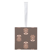 Servilletero Floral en Tonos Café キューブオーナメント (右)