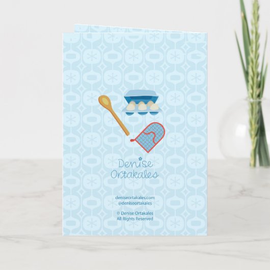 Serving Looks and Scrambled Eggs - Retro Apron カード (裏面)