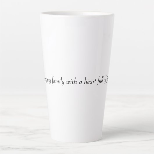 serving my family カフェラテマグ (正面)