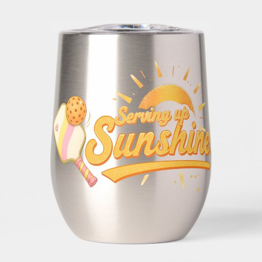 Serving Up Sunshine - Sunny Pastel Pickleball Life (正面)
